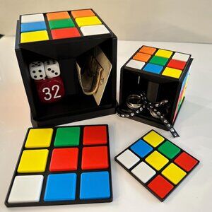3D Printed Puzzle Cube Stash Box D&D Gift Set Solved & Unsolved 2" & 3"